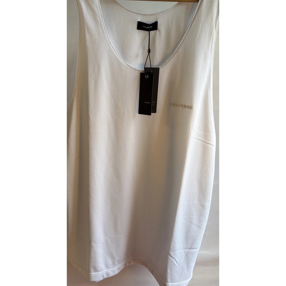 Zanerobe Mesh Rugger Tank White Men Size L New